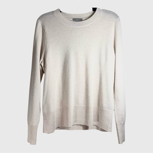 J. Crew Cashmere classic-fit crewneck sweater in Natural - Picture 2 of 7